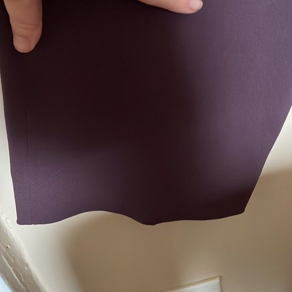 St. John Collection Eggplant Purple Pleated Trousers - Picture 4 of 6